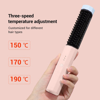 2-in-1 Wireless Curler Straightener ALODIA STORE
