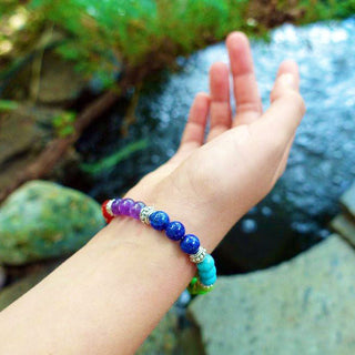 Align Yourself 7 Chakra Healing Crystals Bracelet ALODIA STORE