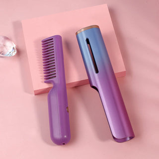 Multifunctional USB Rechargeable Hair Straightener ALODIA STORE
