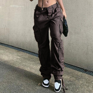 Button Low Waist Women's Denim Pants ALODIA STORE