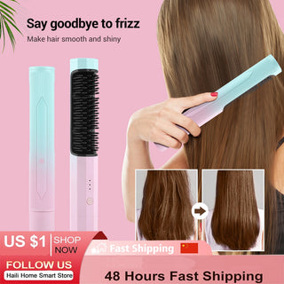 2 In 1 Wireless Mini Hair Straightener ALODIA STORE