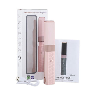 2-in-1 Wireless Curler Straightener ALODIA STORE