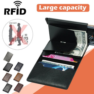 Card Holder Wallet Anti-theft Brush Design ALODIA STORE
