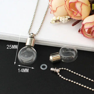 2PCS Glass Locket Urn Jewelry Cremation Jewelry Urn Necklace for Ashes Fillable vials Necklaces Blood Vial Necklace ALODIA STORE