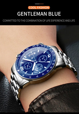 WISHDOIT New Fashion Men's Watch Top Luxury Brand Watch 30m Waterproof Luminous Stainless Steel Men's Watch Reloj hombre ALODIA STORE