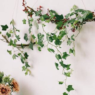 Wisteria Artificial Flower Vine Ivy Leaf Garland Silk Rose Flowers Rattan String Vine Wedding Arch Flower Home Garden Decoration ALODIA STORE