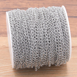 5 Meters/Lot 3 Size Stainless Steel Polishing Necklace Tail Chains For DIY Jewelry Findings Making Materials Handmade Supplies ALODIA STORE