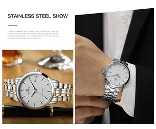 STARKING Business Men Watch 40mm Men's Mechanical Watch Simple Sapphire AM0184 2023 Calendar Ultra Thin Mechanical Watch 5Bar ALODIA STORE