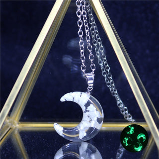 Chic Transparent Resin Rould Ball Moon Pendant Necklace Women Blue Sky White Cloud Chain Necklace Fashion Jewelry Gifts for Girl ALODIA STORE