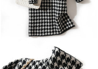 Bird lattice Turtleneck Basic Soft Sweater Dress Korean ALODIA STORE