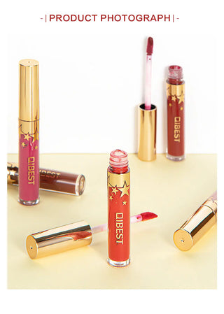QIBEST Liquid Lipstick Waterproof Lipgloss 24 Color Lipgloss Lipstick Lips Makeup Cosmetic Long Lasting Lip Tint Lip Gloss Matte ALODIA STORE