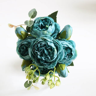 Artificial Flowers Peony Bouquet Silk Rose Vase for Home Decor Garden Wedding Decorative Fake Plants Christmas Garland Material ALODIA STORE