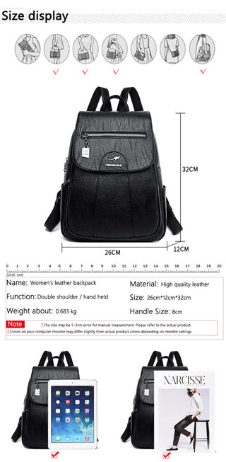 Women Leather Backpacks ALODIA STORE