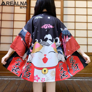 Haori Yukata Men Korean Samurai Japanese Kimono Traditional Clothing Vintage Crane Anime Kimono Beach Girls Cosplay Dress Shirts ALODIA STORE