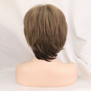 WHIMSICAL W Synthetic Women Mixed Blonde Brown Short Wigs Natural Hair Wigs Heat Resistant Hair Wig for Women ALODIA STORE