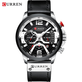 CURREN Casual Sport Watches for Men Top Brand Luxury Military Leather Wrist Watch Man Clock Fashion Chronograph Wristwatch ALODIA STORE
