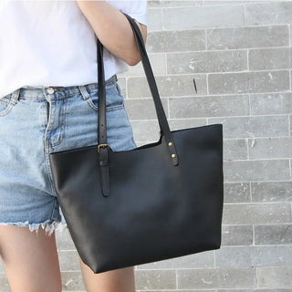 Women's bag 2021 new big bag fashion classic first layer cowhide one-shoulder commuter handbag ALODIA STORE