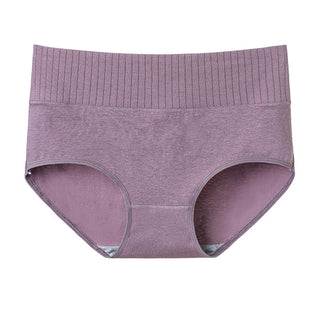 Cotton  Underwear Panties High Waist Briefs Solid Color Breathable Underpants Seamless Soft Lingerie Girls Fashion Briefs ALODIA STORE