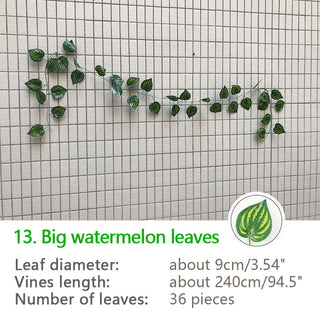 2.4M Silk Artificial Ivy Rattan Leaf Garland Plant Vine Home Wedding Bathroom Decoration Garden Festival Party Decor fake flower ALODIA STORE