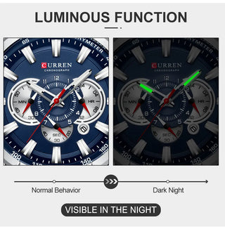 Curren Men’s Watches Top Brand Luxury Chronograph Quartz Men Watch Waterproof Sport Wrist Watch Men Stainless Steel Male Clock ALODIA STORE