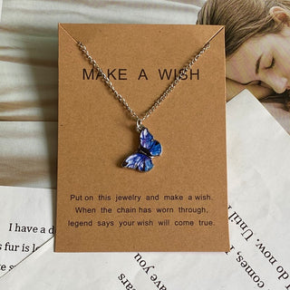 Fashion Women Necklace Korea Style New Butterfly Pendant Necklace Gift For Girl  Cute Lovely Neck Jewelry Wholesale Dropshipping ALODIA STORE