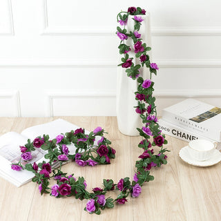 250CM Rose Artificial Flowers Christmas Garland for Wedding Home Room Decoration Spring Autumn Garden Arch DIY Fake Plant Vine ALODIA STORE