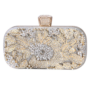 Diamond Evening Metal Clutch bag ALODIA STORE
