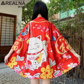 Haori Yukata Men Korean Samurai Japanese Kimono Traditional Clothing Vintage Crane Anime Kimono Beach Girls Cosplay Dress Shirts ALODIA STORE