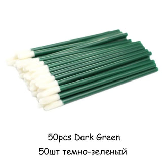 Disposable Lip Brushes 50pcs Eyelash Cleaning Makeup Removing Tools Lipstick Lip Gloss Mascara Wands Set Cosmetic Applicator ALODIA STORE