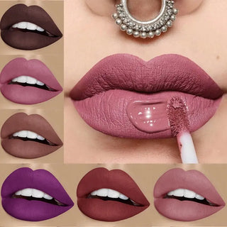QIBEST Liquid Lipstick Waterproof Lipgloss 24 Color Lipgloss Lipstick Lips Makeup Cosmetic Long Lasting Lip Tint Lip Gloss Matte ALODIA STORE