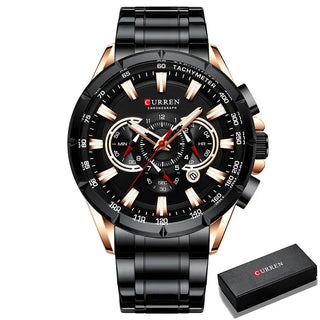 Curren Men’s Watches Top Brand Luxury Chronograph Quartz Men Watch Waterproof Sport Wrist Watch Men Stainless Steel Male Clock ALODIA STORE