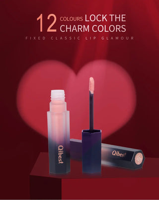 QIBEST Matte Lip Gloss Lips Makeup Moisturizer Lipstick Long Lasting Liquid Lipstick Lip Tint Cosmetics Lipgloss Lightweight ALODIA STORE