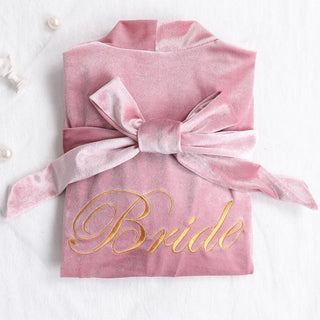 Women Sexy Bride Wedding Robe Sleepwear Velvet Intimate Lingerie women sexy ALODIA STORE