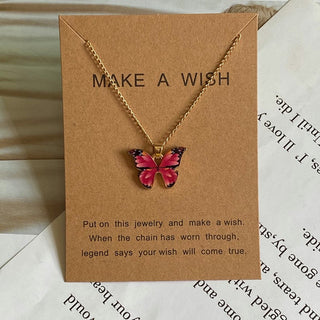 Fashion Women Necklace Korea Style New Butterfly Pendant Necklace Gift For Girl  Cute Lovely Neck Jewelry Wholesale Dropshipping ALODIA STORE
