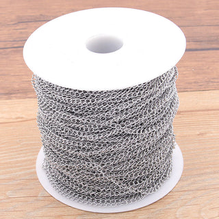 5 Meters/Lot 3 Size Stainless Steel Polishing Necklace Tail Chains For DIY Jewelry Findings Making Materials Handmade Supplies ALODIA STORE