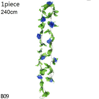 Wisteria Artificial Flower Vine Ivy Leaf Garland Silk Rose Flowers Rattan String Vine Wedding Arch Flower Home Garden Decoration ALODIA STORE