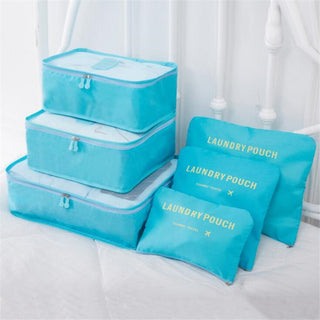 6Pcs/Set Travel Bag Men And women Packing Cubes Unisex Travel Storage Bags Kit ALODIA STORE