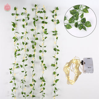 1Pc 230Cm Green Vine Silk Artificial Ivy Hanging Leaf Garland Plant Creeper Leaf Home Decor Wedding Bathroom Garden Decoration ALODIA STORE