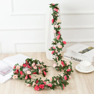 250CM Rose Artificial Flowers Christmas Garland for Wedding Home Room Decoration Spring Autumn Garden Arch DIY Fake Plant Vine ALODIA STORE