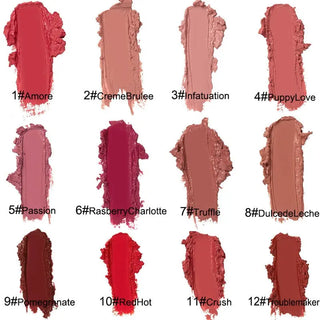 12 colors silky cream texture lip gloss lip glaze easy to color lasting moisturizing lipstick makeup ALODIA STORE