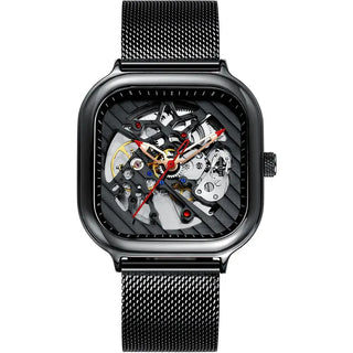 AILANG Men's Watch Top Brand Luxury Watch Men's Mechanical Silicone Strap Waterproof Watch Men's Hollow Reloj Hombre 2020 New ALODIA STORE