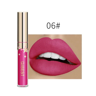 QIBEST Liquid Lipstick Waterproof Lipgloss 24 Color Lipgloss Lipstick Lips Makeup Cosmetic Long Lasting Lip Tint Lip Gloss Matte ALODIA STORE
