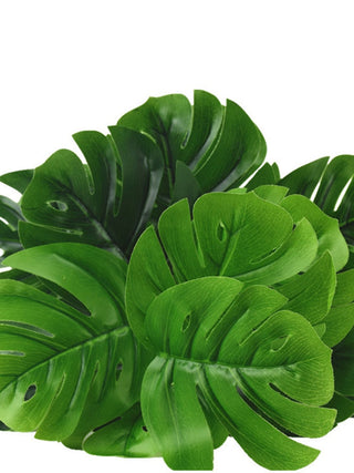 Artificial Plants Green Palm Leaves Monstera Home Garden Living Room Bedroom Balcony Decoration Tropical Plastic Fake Plant Long ALODIA STORE
