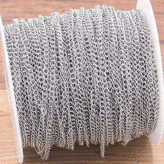 5 Meters/Lot 3 Size Stainless Steel Polishing Necklace Tail Chains For DIY Jewelry Findings Making Materials Handmade Supplies ALODIA STORE