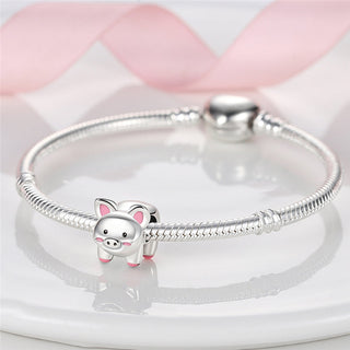925 Sterling Silver Heart Shaped Charm Bead Fits Original Pandora Bracelet Necklace Women Chameleon Pendant DIY Fine Jewelry Hot ALODIA STORE