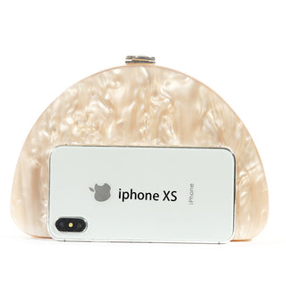 Semicircle Acrylic Wallet Women Evening Clutches Design Bag ALODIA STORE