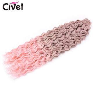 Synthetic Ariel Curl Hair Water Weave Passion Twist Crochet Braids Hair Extensions Ombre Blonde Pink Braiding Hair For Women ALODIA STORE