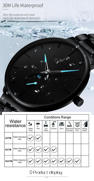 CRRJU Mens Watches Stainless Steel Men's Wrist Watch Casual Luxury Waterproof Sport Watch for Men Quartz Watch Relogio Masculino ALODIA STORE