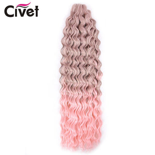 Synthetic Ariel Curl Hair Water Weave Passion Twist Crochet Braids Hair Extensions Ombre Blonde Pink Braiding Hair For Women ALODIA STORE