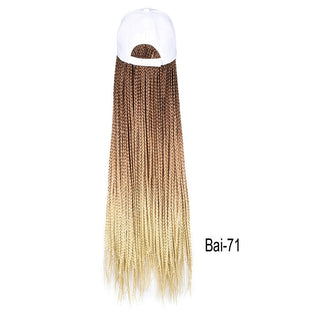 Box Braids Baseball Cap Wig 24inch Long Synthetic Braid Wigs Hat with Braiding Hair Extensions For Black Women Adjustable Size ALODIA STORE